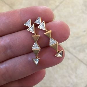 Swarovski Gold Toned Dangle Earrings